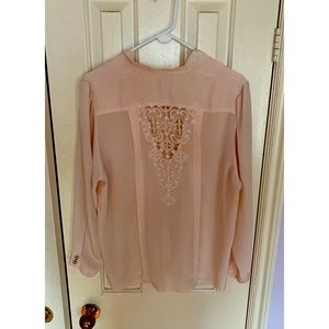 Vintage lace cutout blouse
